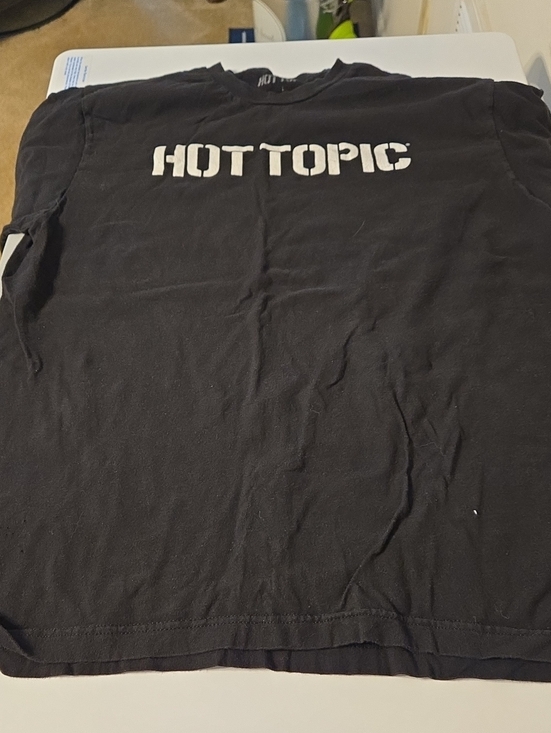 Hot Topic Other - Hot Topic Black Tee with White Logo - Mens Short Sleeve